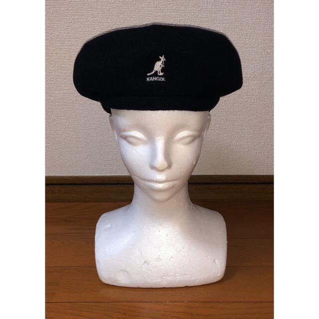 KANGOL(カンゴール)のM 美品 KANGOL キャスケット ブラック 黒 ハンチングキャップ ベレー帽 メンズの帽子(キャスケット)の商品写真