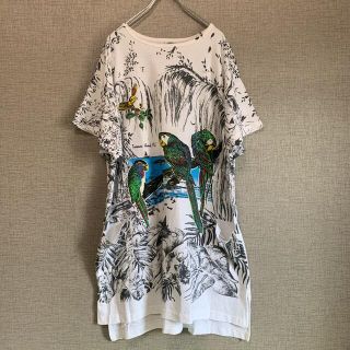 90s アメリカ製　USA製　ビンテージ　動物　アニマル　鳥　tee used(Tシャツ/カットソー(半袖/袖なし))