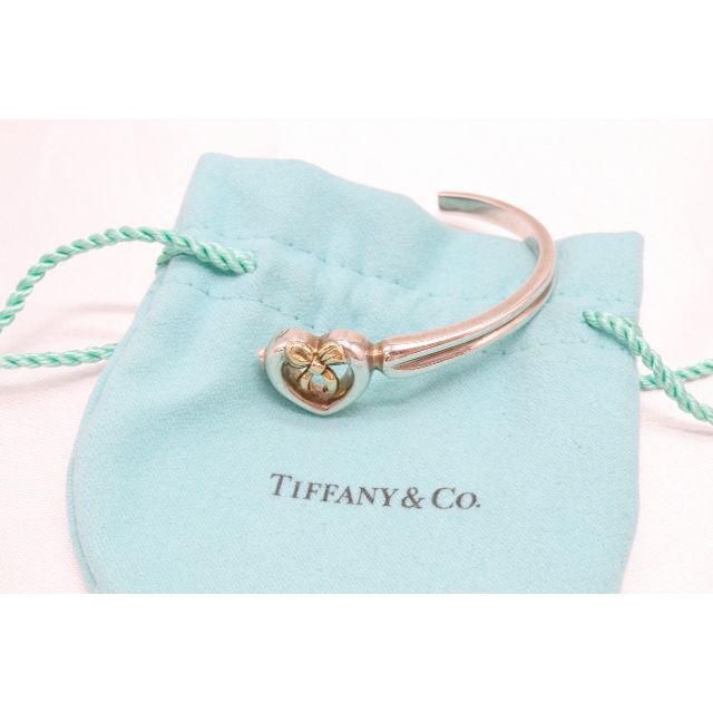 【RA984】TIFFANY&CO. リボン ハート バングル 使用不可