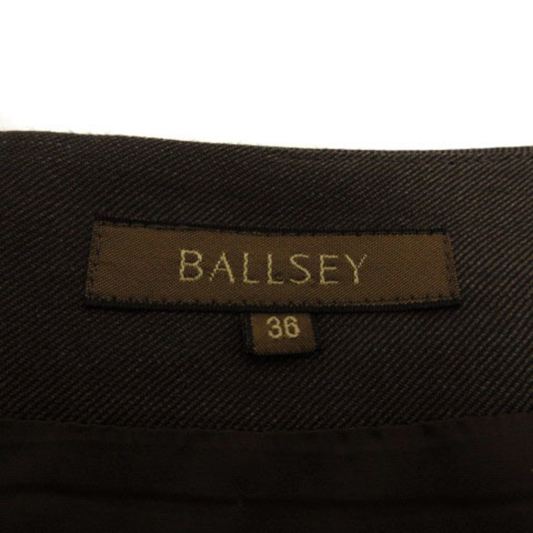 Ballsey(ボールジィ)のBALLSEY スカート タイト ひざ丈 バックスリット シルク混 茶 36 レディースのスカート(ひざ丈スカート)の商品写真