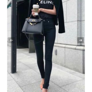 エイミーイストワール(eimy istoire)のshéller black denim 【size22】(デニム/ジーンズ)