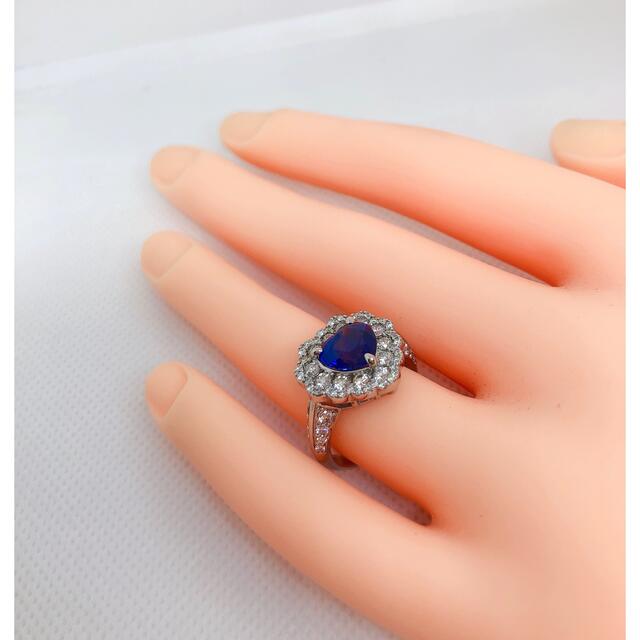 キラキラshop ハートサファイア2ct リング　極上　ダイヤ　ロイヤルブルー レディースのアクセサリー(リング(指輪))の商品写真