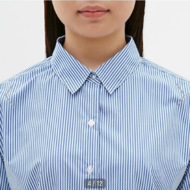 GU(ジーユー)のGU 2WAYストライプオーバーサイズシャツ レディースのトップス(シャツ/ブラウス(長袖/七分))の商品写真