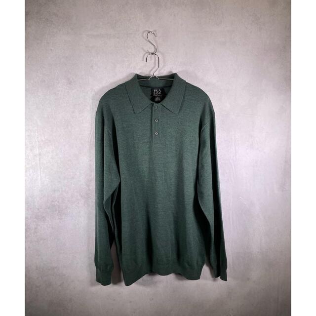 90's knit polo shirt XL　オーバーサイズニット　ポロシャツ