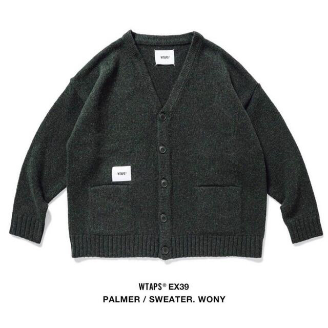 W)taps(ダブルタップス)のWTAPS PALMER SWEATER OLIVE DRAB XLサイズ メンズのトップス(カーディガン)の商品写真