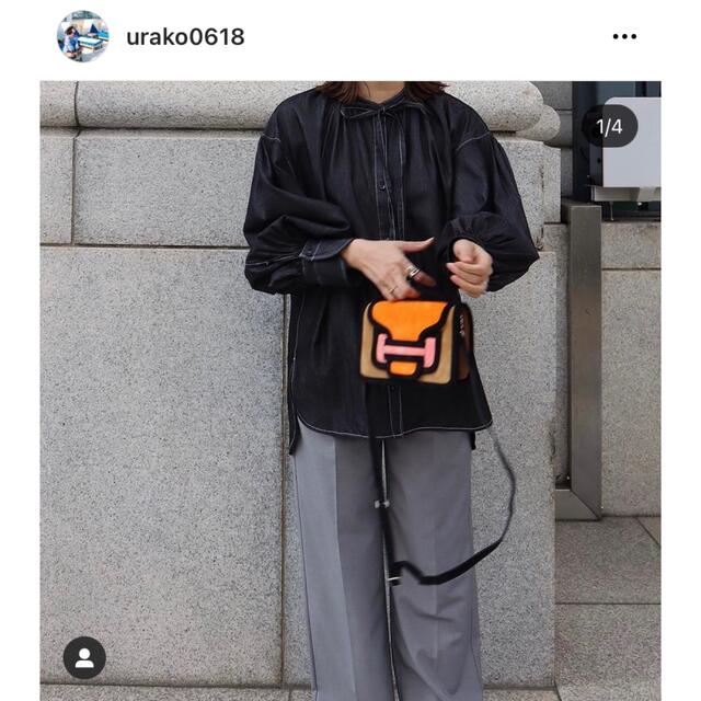 machatt デニムリボンブラウス ブラック 新品タグ付 machatt デニムリボンブラウス ブラック 新品タグ付