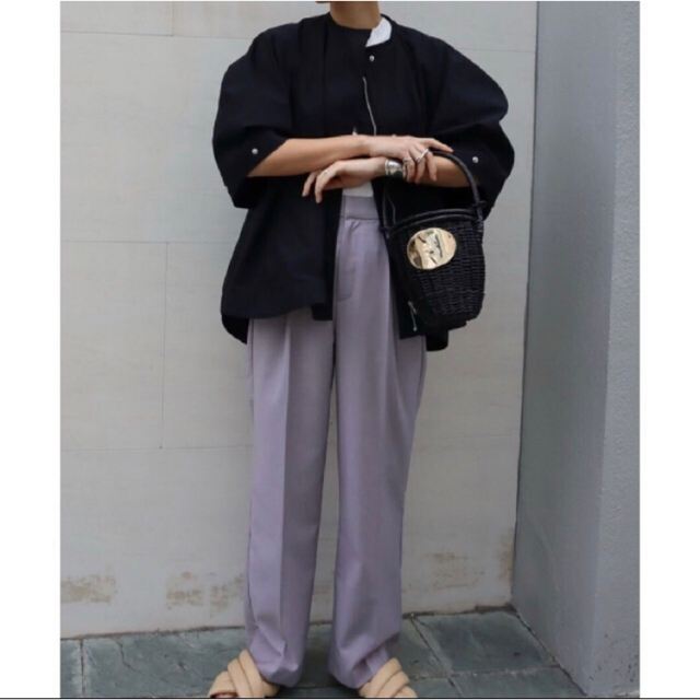 machatt チンツストレートパンツ パープル サイズ2 新品タグ付き