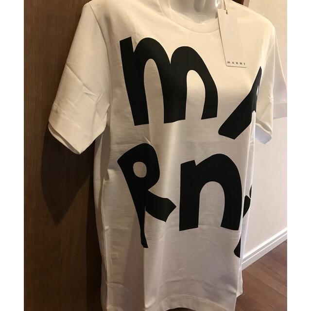 Marni(マルニ)のMARNI 両面ロゴ　Tシャツ　新品未使用　タグ付き　14Y レディースのトップス(Tシャツ(半袖/袖なし))の商品写真