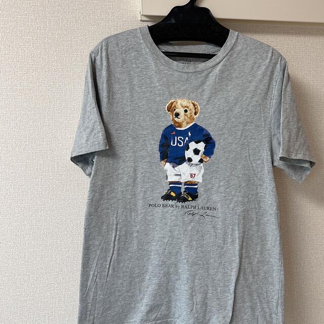 ラルフローレン　ポロベアTシャツ　サッカー　グレー