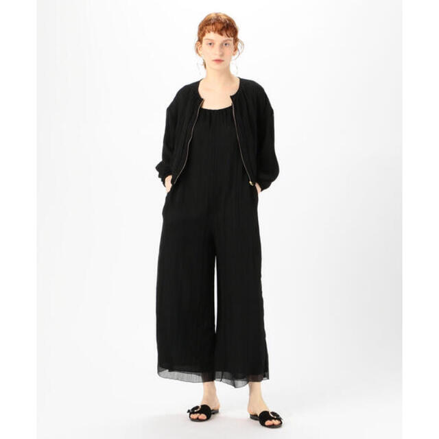 ballsey ♡ ランダムプリーツジョーゼットクロスサロペット