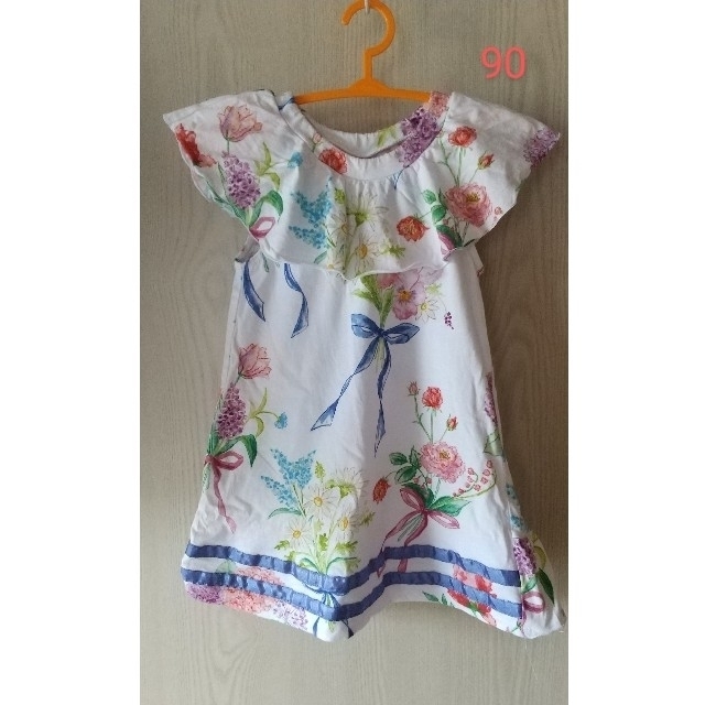 hakka baby(ハッカベビー)のハッカベビーワンピース  花柄 hakka baby キッズ/ベビー/マタニティのキッズ服女の子用(90cm~)(ワンピース)の商品写真