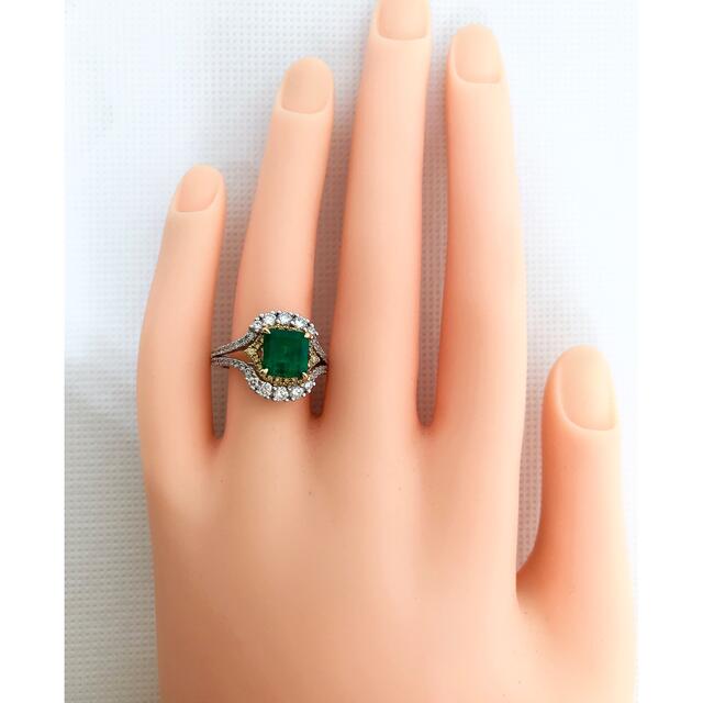 キラキラshop 極上　鮮やかエメラルド　2ct k18 pt900 ダイヤ　 レディースのアクセサリー(リング(指輪))の商品写真