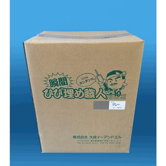 瞬間ひび埋め職人 10本入り グレー