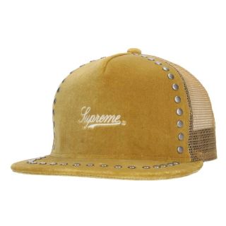 シュプリーム(Supreme)のシュプリーム 21AW Studded Velvet Mesh Back 5-Panel スタッズベルベット5パネルキャップ メンズ(帽子)