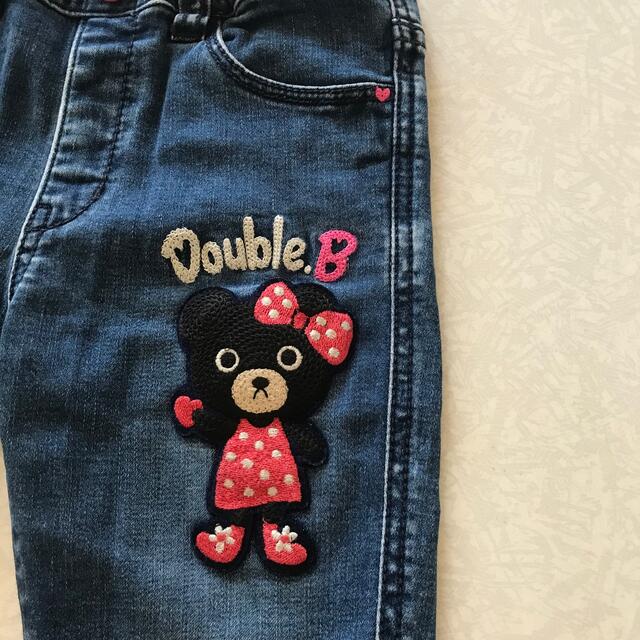 DOUBLE.B(ダブルビー)のダブルビー　ストレッチデニムパンツ　110 キッズ/ベビー/マタニティのキッズ服女の子用(90cm~)(パンツ/スパッツ)の商品写真