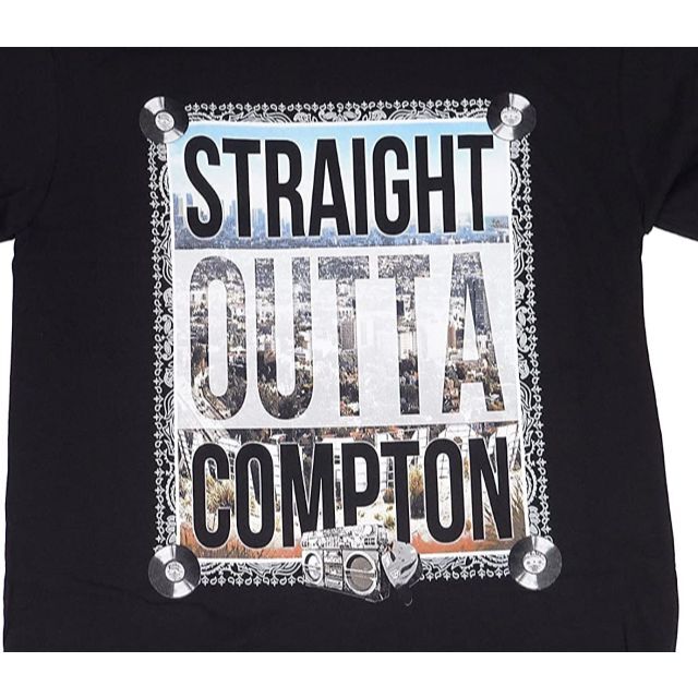 LA ストリートプリント OUTTA COMPTON 半袖 Tシャツ XL