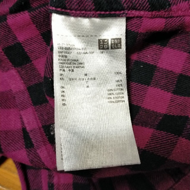 UNIQLO(ユニクロ)のUNIQLO ネルシャツ レディースS レディースのトップス(シャツ/ブラウス(長袖/七分))の商品写真