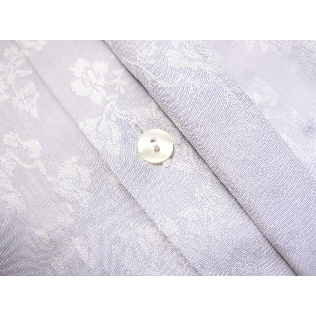 News ELEGANCE L(41-84) 日本製 長袖シャツ パープル 花柄