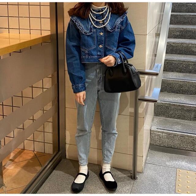 【ZARA】ザラ S ピーターパンカラーデニムジャケット gジャン えり