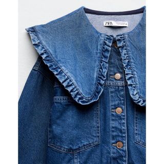 ZARA - 【ZARA】ザラ S ピーターパンカラーデニムジャケット gジャン