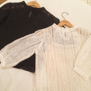 フラワー(flower)のlace top(シャツ/ブラウス(長袖/七分))