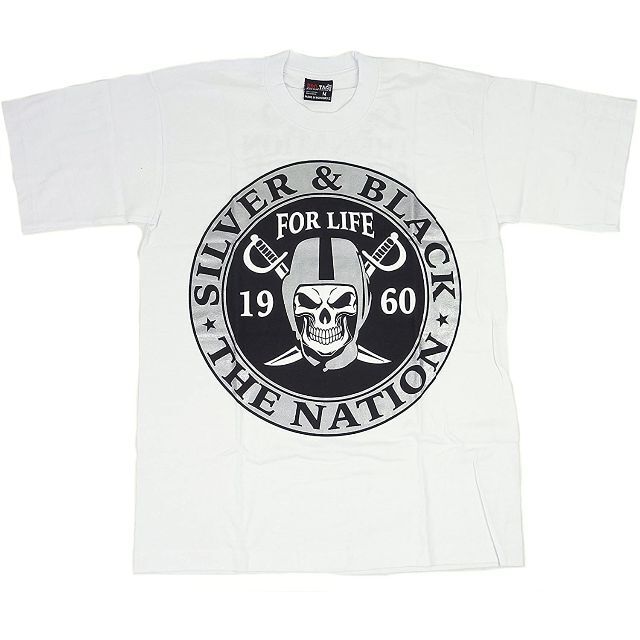 LA ストリートプリント For Life Skull Tシャツ ホワイト XL