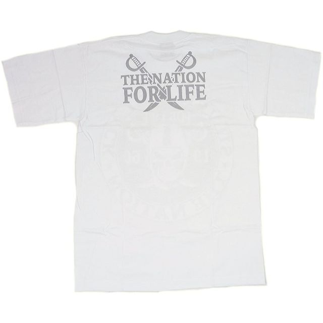 LA ストリートプリント For Life Skull Tシャツ ホワイト XL