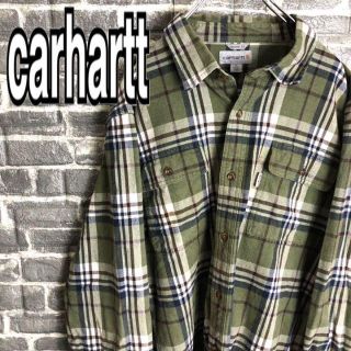 カーハート(carhartt)のカーハート☆ネルシャツ チェック 90s ゆるだぼ 古着ワンポイントロゴ x26(シャツ)