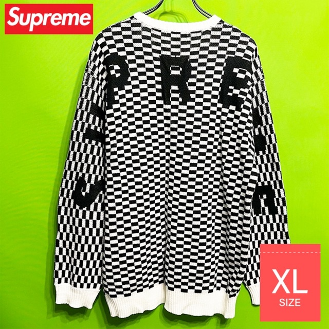 Supreme Back Logo Sweater Checkerboardメンズ