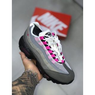 ナイキ(NIKE)のNIKE AIR  MAX 95 24cm 美品　パープルハイブリッド(スニーカー)