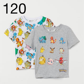 エイチアンドエム(H&M)の新品　ポケモン　Tシャツ　2枚セット　120/130(Tシャツ/カットソー)