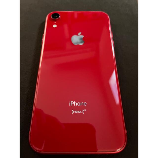 iPhone(アイフォーン)の美品  iPhone XR 128GB (赤 Product Red) スマホ/家電/カメラのスマートフォン/携帯電話(スマートフォン本体)の商品写真