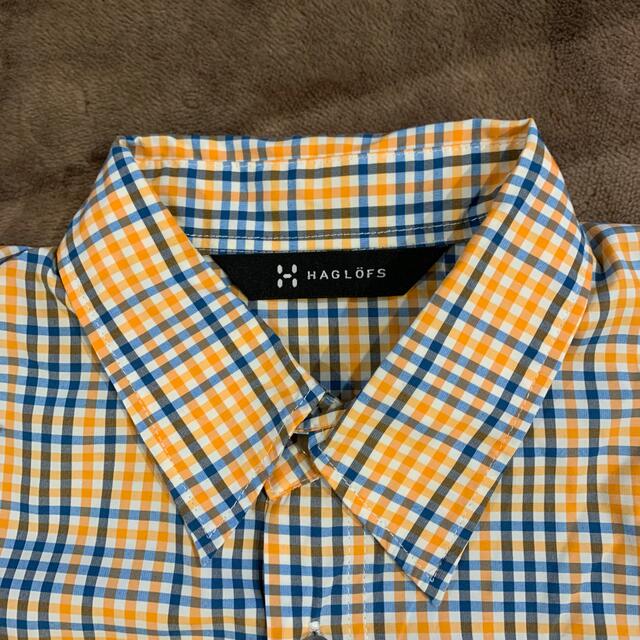 Haglofs(ホグロフス)の専用ホグロフス　半袖チェックシャツ　オレンジ メンズのトップス(シャツ)の商品写真