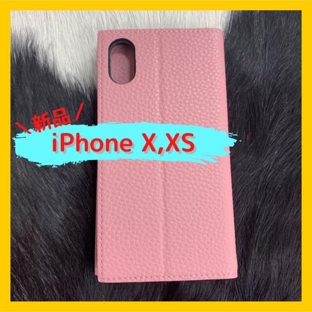 iPhoneX iPhoneXS用 手帳型ケース ピンク系 topmedical.com.co