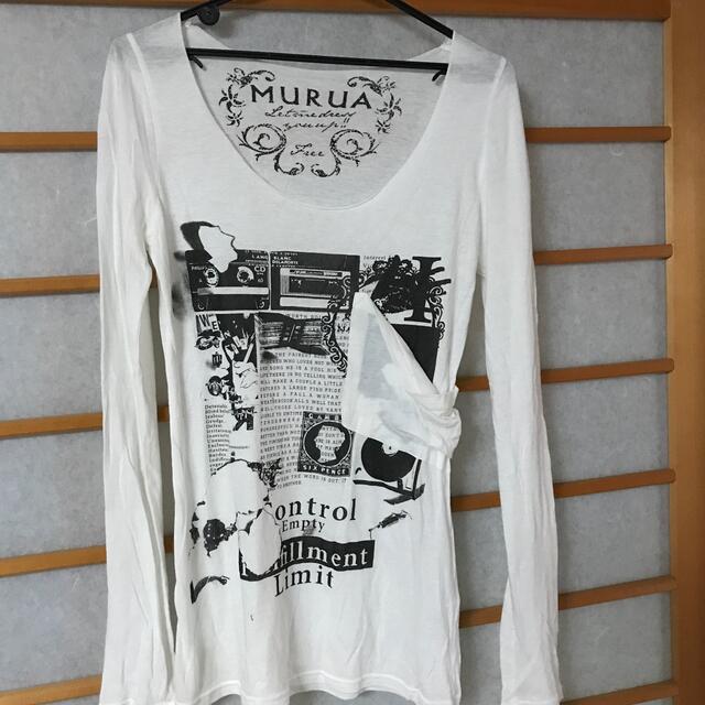 MURUA(ムルーア)の美品MURUAのロック　ロングTシャツ レディースのトップス(Tシャツ(長袖/七分))の商品写真