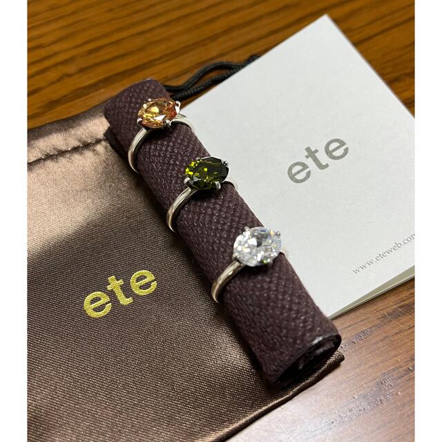 ete(エテ)のete エテ　ジルコニアリング　3本セット レディースのアクセサリー(リング(指輪))の商品写真