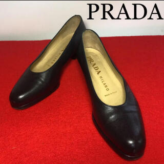 プラダ(PRADA)の【美品】☆PRADA 靴 パンプス  ブラック 361/2(ハイヒール/パンプス)