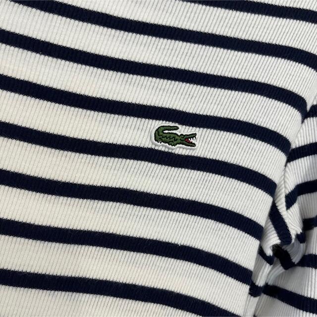 LACOSTE(ラコステ)のラコステ　ボーダーワンピース　34 LACOSTE レディースのワンピース(ミニワンピース)の商品写真