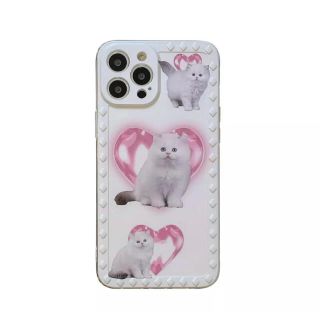 パメオポーズ(PAMEO POSE)のcute cat  i phone case(iPhone13)(iPhoneケース)