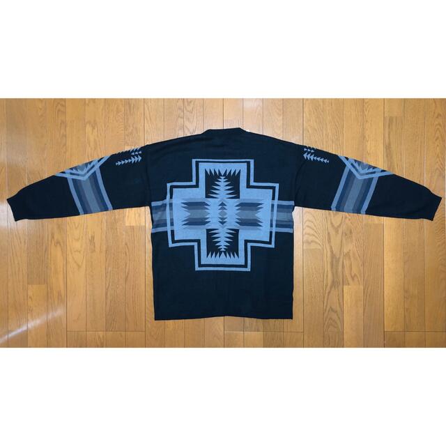 PENDLETON(ペンドルトン)のL 新品 ペンドルトン コンチョ カーディガン ブラック オルテガ柄 ナバホ柄 メンズのトップス(カーディガン)の商品写真