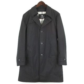 バーバリーブラックレーベル(BURBERRY BLACK LABEL)のバーバリーブラックレーベル ステンカラーコート 中綿 M ブラック メンズ(ステンカラーコート)