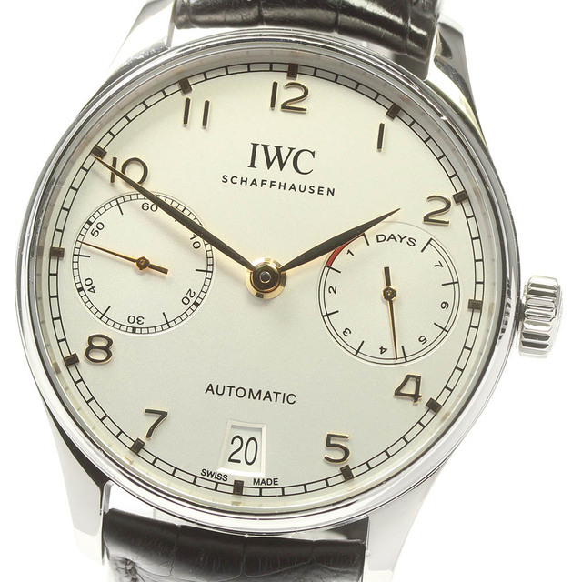 IWC ポルトギーゼ オートマティック 7デイズ IW500704 シルバー文字盤 新品 腕時計 メンズ