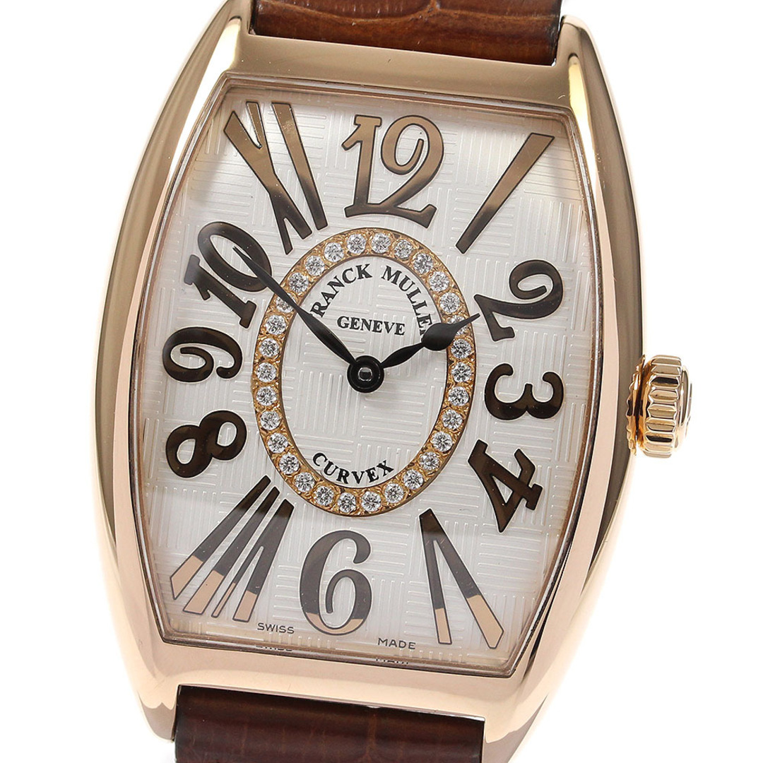 FRANCK MULLER(フランクミュラー)の☆美品★保証書付き【FRANCK】フランクミュラー トノー カーベックス 2852QZ REL V-RCD1R K18PG 30Pダイヤ クォーツ レディース 【2210】 レディースのファッション小物(腕時計)の商品写真