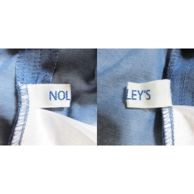 NOLLEY'S(ノーリーズ)のノーリーズ Nolley's シャツ 七分袖 パールボタン 38 紺 ネイビー レディースのトップス(その他)の商品写真