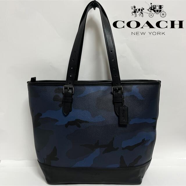 COACH コーチ インディゴカモフラージ　大容量　トートバッグ　レディースバッグ