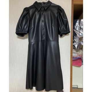 ザラ(ZARA)のレザーテイストミニドレス(ミニワンピース)