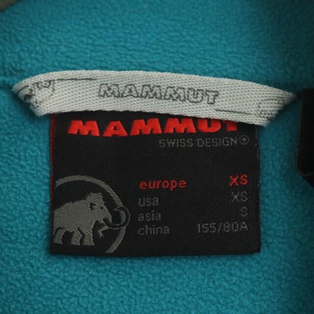 Mammut(マムート)のマムート フリースジャケット ハイネック XS 青緑 ブルー グリーン /MF レディースのジャケット/アウター(その他)の商品写真