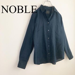 ノーブル(Noble)の★ノーブル★リネンシャツ カシュクールシャツ ネイビー(シャツ/ブラウス(長袖/七分))