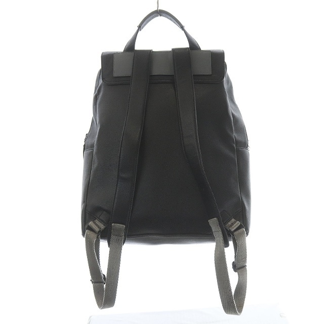 Calvin Klein(カルバンクライン)のカルバンクライン リュックサック デイパック バックパック レザー 黒 ブラック メンズのバッグ(バッグパック/リュック)の商品写真