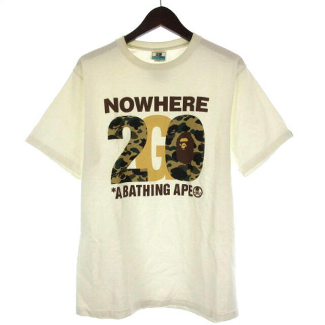 A BATHING APE(アベイシングエイプ)のアベイシングエイプ Tシャツ 半袖 20周年 プリント ホワイト L メンズのトップス(Tシャツ/カットソー(半袖/袖なし))の商品写真